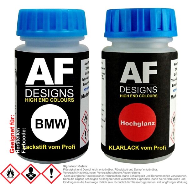 Lackstift für BMW X04 MONDSTEIN Metallic + Klarlack je 50ml Autolack Set