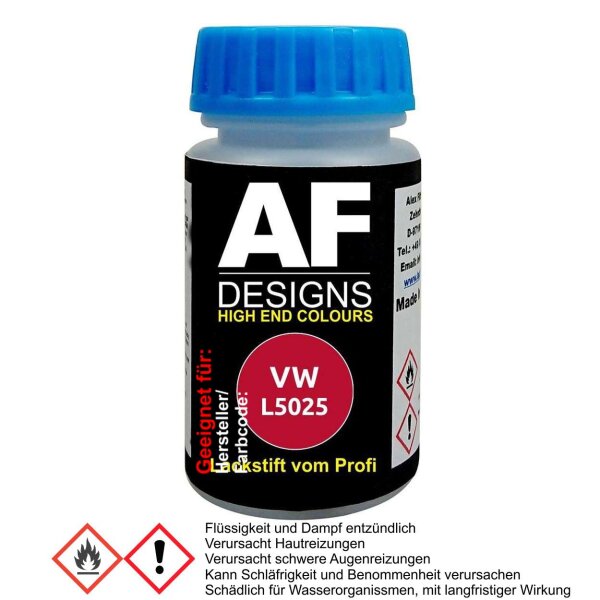 Lackstift für VW / Volkswagen Vermelho Calipso L5025 schnelltrocknend Tupflack Autolack