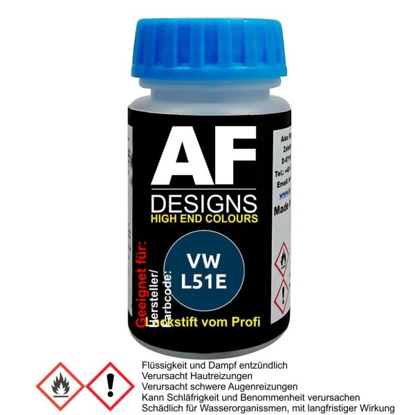 Lackstift für VW / Volkswagen Albertblau L51E schnelltrocknend Tupflack Autolack