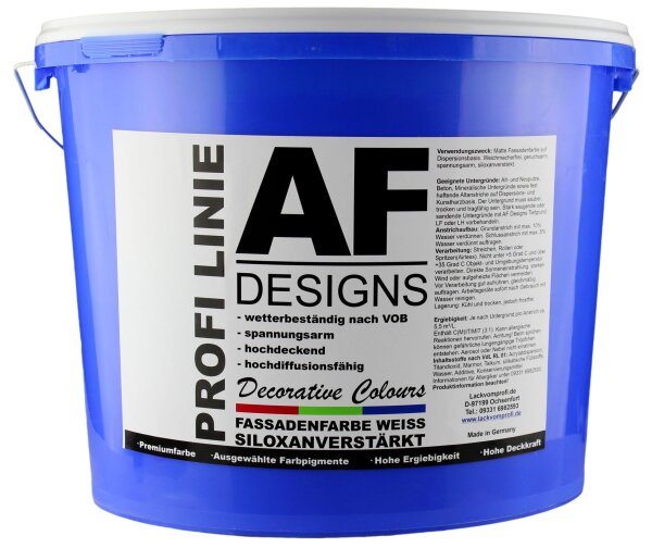 Fassadenfarbe Weiß Außenfarbe 10L Hausfarbe SILOXANVERSTÄRKT AUSSENDISPERSION
