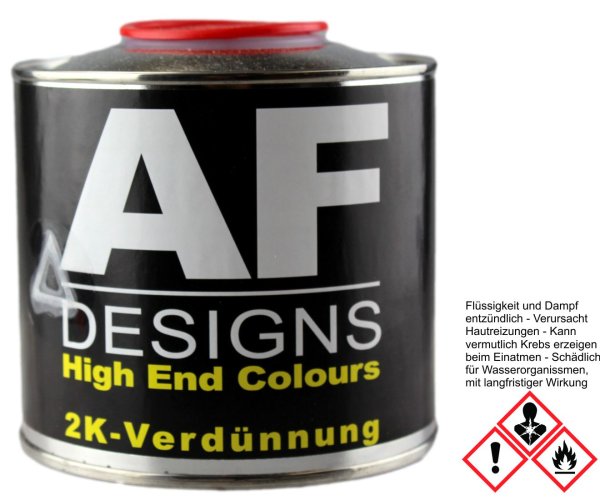2K Acrylverdünnung Acrylverdünner 0,5 Liter für Autolack Basislack Klarlack Lack