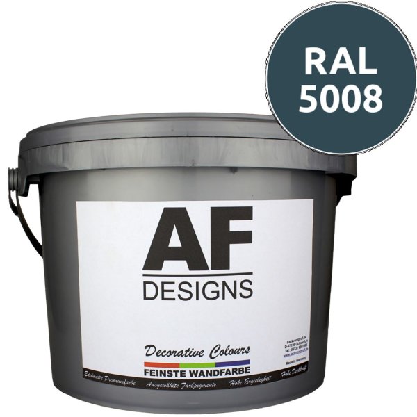 Wandfarbe Trendfarbe RAL5008 GRAUBLAU 2,5 5 10L Innenwandfarbe Wände & Decken