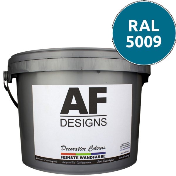 Wandfarbe Trendfarbe RAL5009 AZURBLAU 10 L Innenwandfarbe Wände & Decken