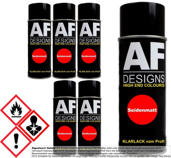 Klarlack seidenmatt Spraydose 6x Spray Lackspray Kratzfest UV Schutz Autolack #1 #1