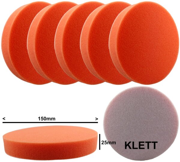Polierschwamm orange 150 x 25mm