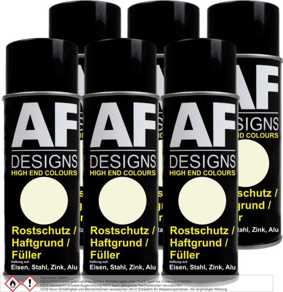 ROSTSCHUTZ GRUNDIERUNG FÜLLER BEIGE 6X ALU ZINK STAHL HAFTUNG HAFTGRUND AUTOLACK