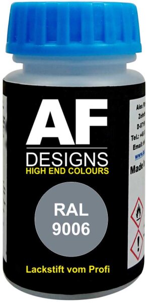 Lackstift RAL9006 Weissaluminium stumpfmatt 50ml schnelltrocknend Acryl