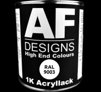 RAL9003 SIGNALWEISS seidenmatt 1KG Acryllack Buntlack...