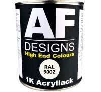 RAL9002 GRAUWEISS matt 1KG Acryllack Buntlack Maschinenlack