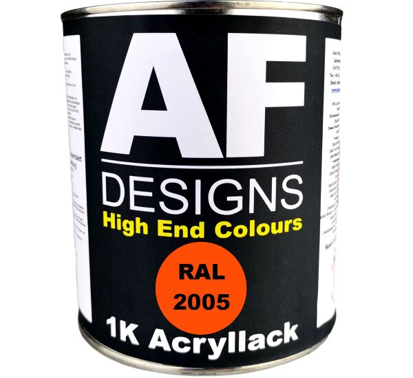 RAL2005 Leuchtorange matt 1KG Acryllack Buntlack Maschinenlack