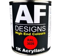 RAL3026 Leuchthellrot matt 1KG Acryllack Buntlack...