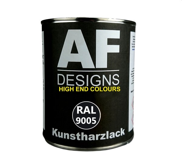 1 Liter Kunstharz Lack Buntlack Kunstharzlack RAL9005 TIEFSCHWARZ glänzend