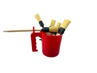 Maler Pinsel-Set, 6-tlg im Topf Flachpinsel Ringpinsel