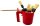 Maler Pinsel-Set, 6-tlg im Topf Flachpinsel Ringpinsel