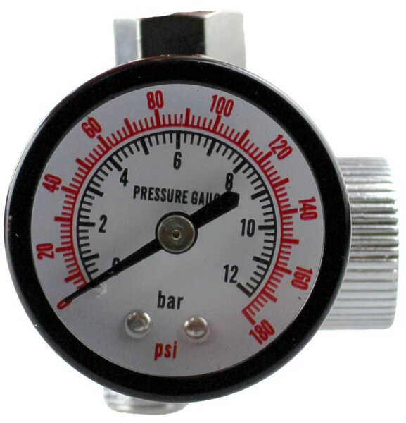Luftkompressorregler mit Manometer - Spritzpistole Luftdruckregler-Manometer reguliert den Luftstrom für Spritzpistolen und Druckluftwerkzeuge mit G1 / 4 Gewinde
