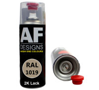 2K Ral Lackspray Autolack Sprühdose Spraydose kratzfest RAL1019 GRAUBEIGE glänzend