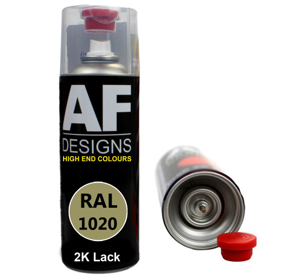 2K Ral Lackspray Autolack Sprühdose Spraydose kratzfest RAL1020 OLIVGELB glänzend