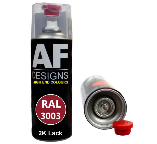 2K Ral Lackspray Autolack Sprühdose Spraydose kratzfest RAL3003 RUBINROT glänzend