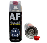 2K Ral Lackspray Autolack Sprühdose Spraydose kratzfest RAL5011 STAHLBLAU glänzend