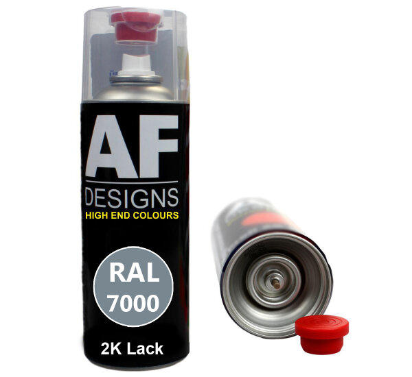2K Ral Lackspray Autolack Sprühdose Spraydose kratzfest RAL7000 FEHGRAU glänzend