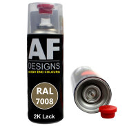 2K Ral Lackspray Autolack Sprühdose Spraydose kratzfest RAL7008 KHAKIGRAU glänzend