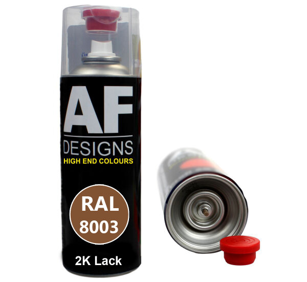 2K Ral Lackspray Autolack Sprühdose Spraydose kratzfest RAL8003 LEHMBRAUN glänzend