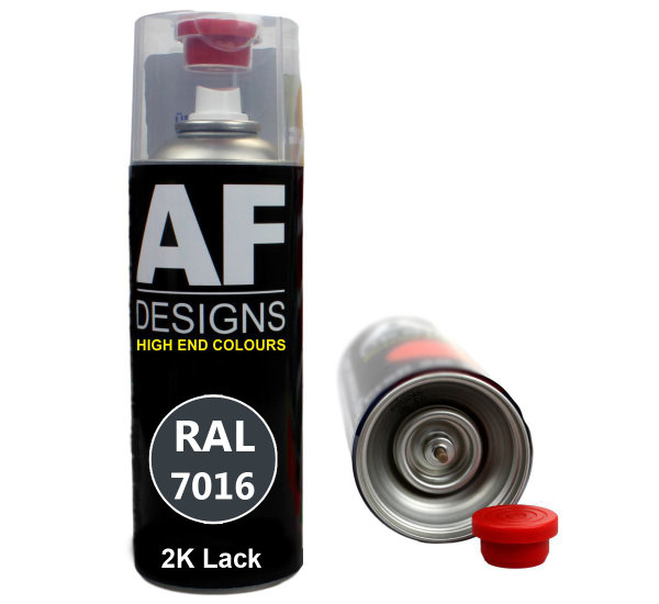 2K Lackspray Autolack Sprühdose Spraydose kratzfest RAL7016 ANTHRAZITGRAU seidenmatt