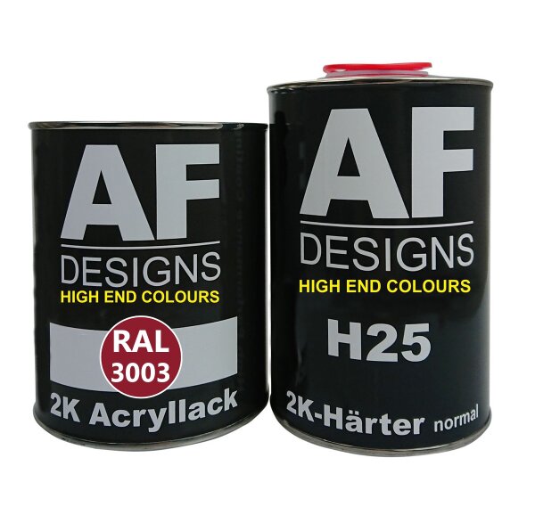 2K Lack 1,5kg Set RAL 3003 RUBINROT glänzend Holz Maschinen Industrielack LKW NFZ
