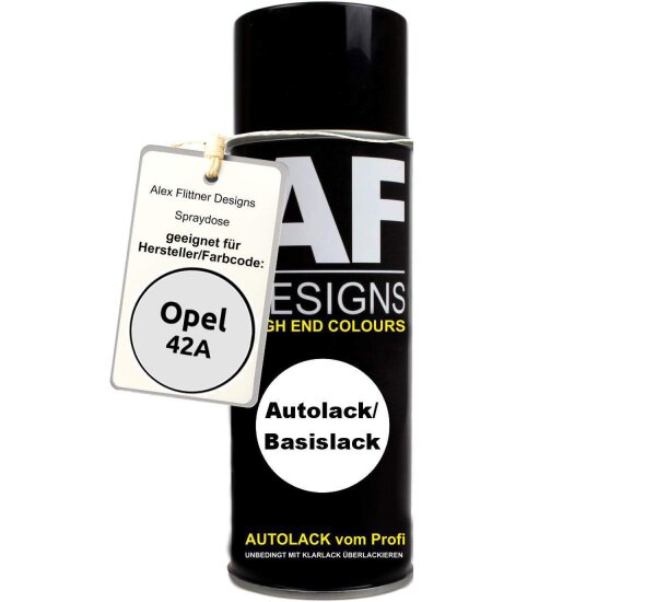 Für Opel ABALONE WHITE PEARL 42A Sprühdose Spraydose Basislack 400ml