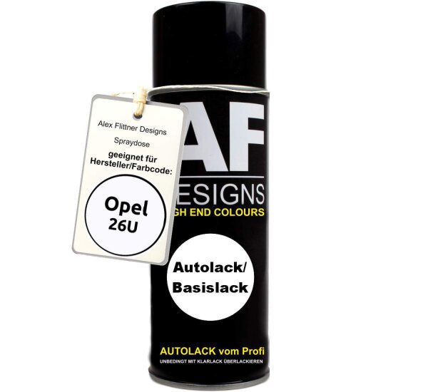 Für Opel GALAXY WHITE 26U Sprühdose Spraydose Basislack 400ml