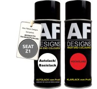 Spraydose für SEAT Z1 GRIS DELFIN Metallic Basislack Klarlack Sprühdose 400ml