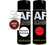 Autolack Spraydose Set SEAT 018 ROJO TORNADO  Basislack...