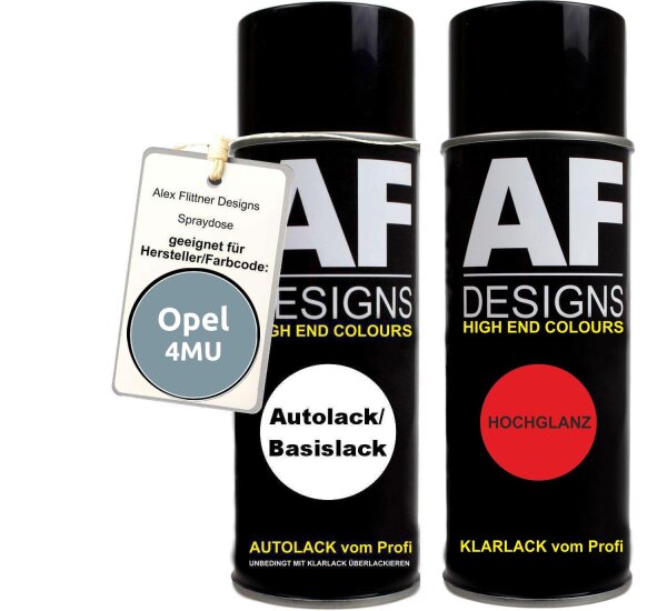 Spraydose für Opel 4MU AEROBLAU metallic Basislack Klarlack Sprühdose 400ml