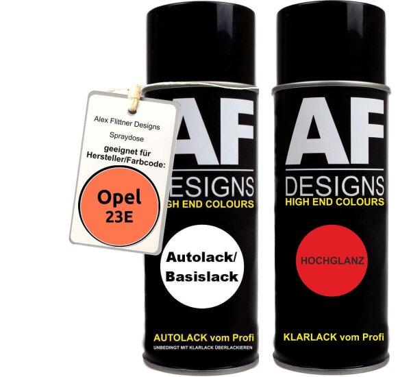 Spraydose für Opel 23E APRICOT Basislack Klarlack Sprühdose 400ml