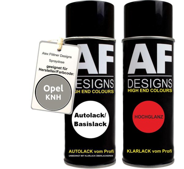 Spraydose für Opel KNH BRILLANTSILBER metallic Basislack Klarlack Sprühdose 400ml