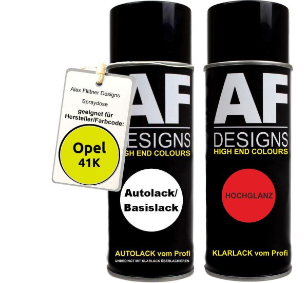 Spraydose für Opel 41K BRIMSTONE Basislack Klarlack Sprühdose 400ml