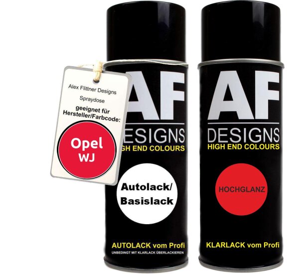 Spraydose für Opel WJ BRITISH POST ROT Basislack Klarlack Sprühdose 400ml