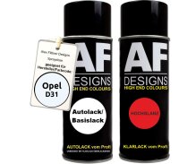 Spraydose für Opel D31 CASABLANCA WHITE Basislack Klarlack Sprühdose 400ml