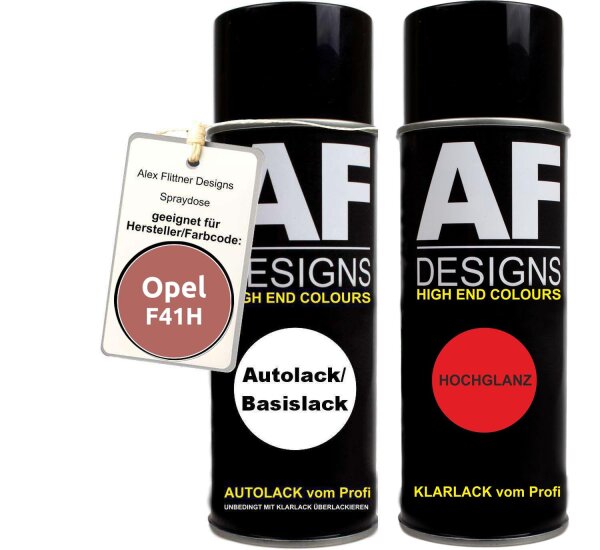 Spraydose für Opel F41H CITYROT metallic Basislack Klarlack Sprühdose 400ml