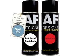 Spraydose für Opel 274 FROST BLUE metallic Basislack Klarlack Sprühdose 400ml