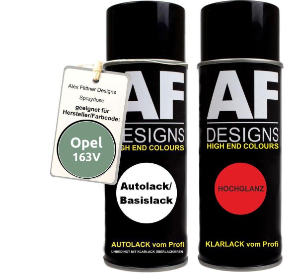 Spraydose für Opel 163V FUNNY PARK metallic Basislack Klarlack Sprühdose 400ml