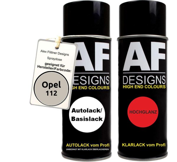 Spraydose für Opel 112 JETSILBER metallic Basislack Klarlack Sprühdose 400ml