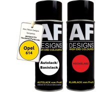 Spraydose für Opel 614 KADMIUMGELB Basislack Klarlack Sprühdose 400ml