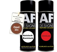 Spraydose für Opel 493 KARAMEL PEARL Basislack Klarlack Sprühdose 400ml