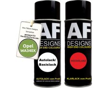 Spraydose für Opel WA340X KIWI GRUEN metallic Basislack Klarlack Sprühdose 400ml