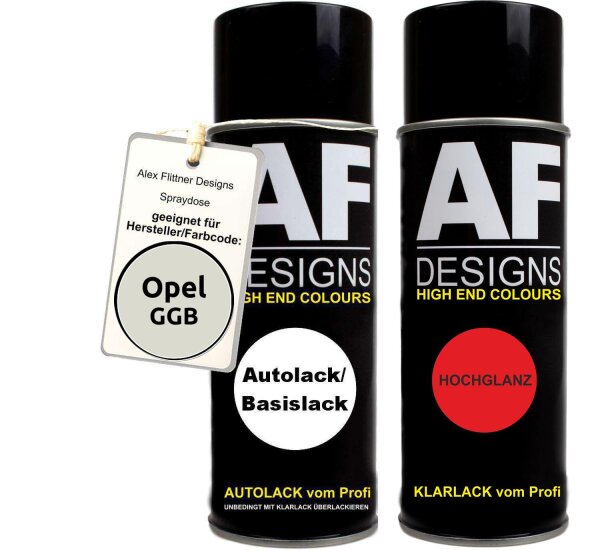 Spraydose für Opel GGB KRISTALL SILBER metallic Basislack Klarlack Sprühdose 400ml