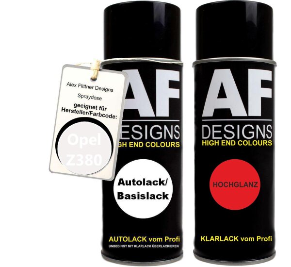 Spraydose für Opel Z380 KRYPTONGRUEN metallic Basislack Klarlack Sprühdose 400ml