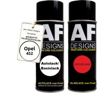 Spraydose für Opel 452 POLARWEISS Basislack Klarlack Sprühdose 400ml