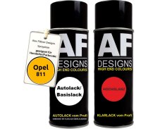 Spraydose für Opel 811 REINWEISS Basislack Klarlack Sprühdose 400ml