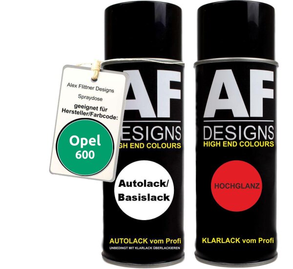 Spraydose für Opel 600 VERKEHRSGRUEN Basislack Klarlack Sprühdose 400ml
